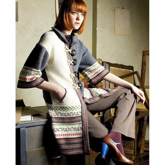 Anthropologie Jackets & Blazers - Anthropologie rare patchwork fairisle sweatercoat